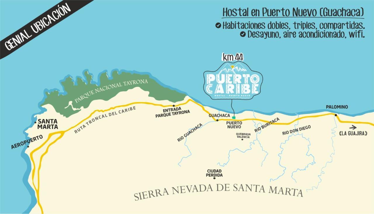 Puerto Caribe Hostal Guachaca Εξωτερικό φωτογραφία